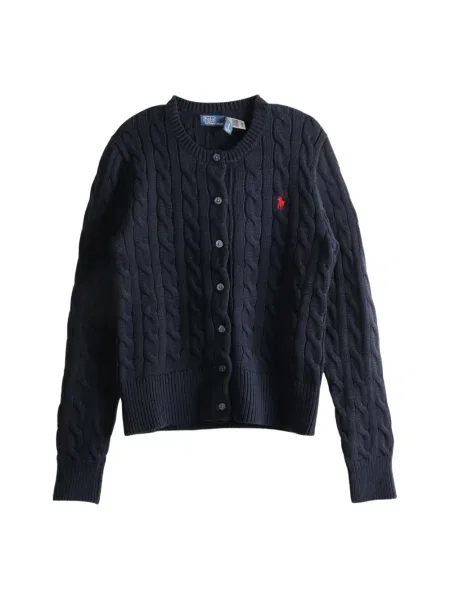 Kardigan Polo Ralph Lauren z logo z długim rękawem niebieski