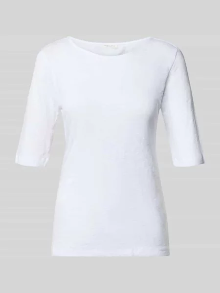 T-shirt z dekoltem typu łódka Christian Berg Woman biała