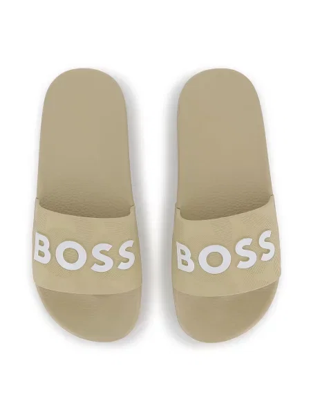 Ilgaauliai batai Boss su atvira nosine smėlinė