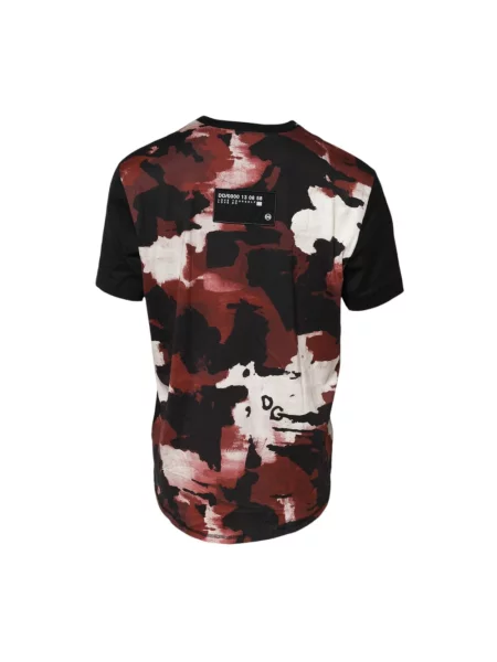 Koszulka Dolce And Gabbana z okrągłym dekoltem w kamuflażu z logo