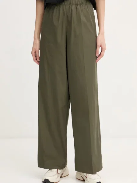 Hlače Calvin Klein puplin zelena