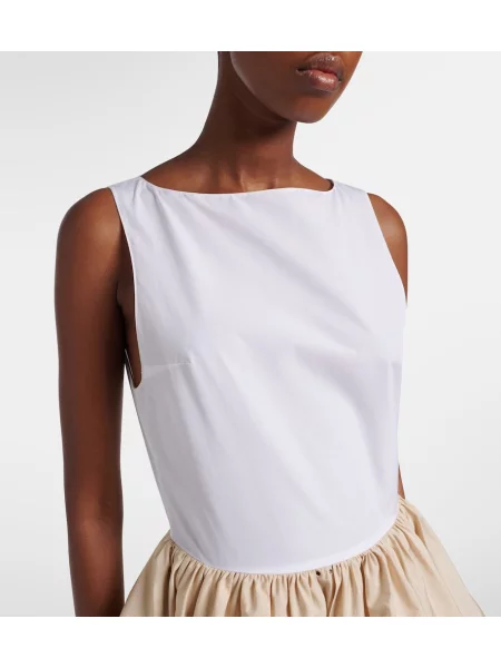 Rochie midi Loewe din poplin alb