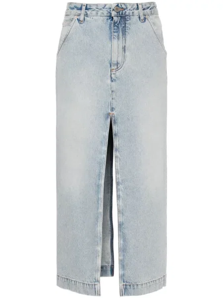 Fustă din denim Darkpark până la genunchi albastru