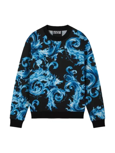 Bluza Versace Jeans Couture z nadrukiem z dżerseju czarna