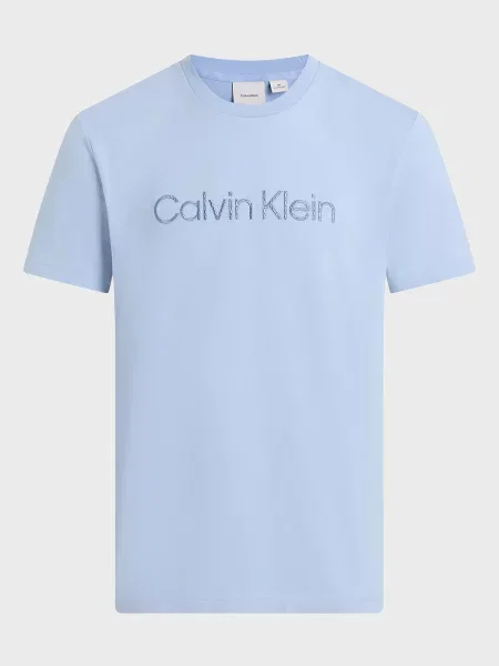 Вишита футболка Calvin Klein блакитна
