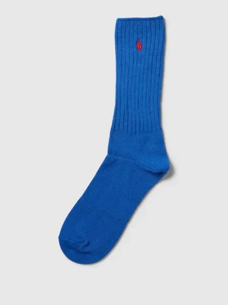 Skarpety z wyhaftowanym logo model ‘CREW SOCK’ Polo Ralph Lauren niebieskie