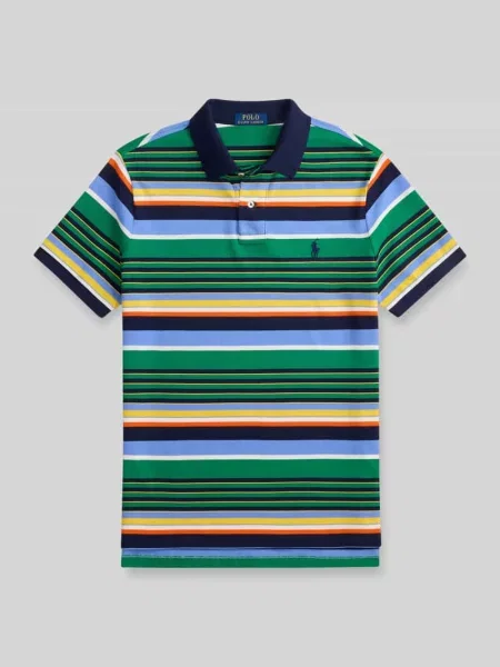 Koszulka polo o kroju slim fit z czystej bawełny Polo Ralph Lauren zielona