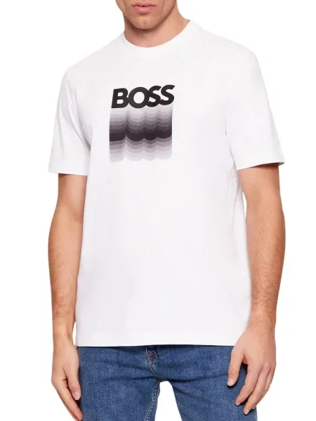 Majica Boss s potiskom bela