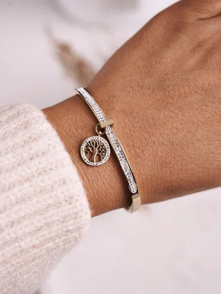 Brăţară Kesi cu zirconiu auriu