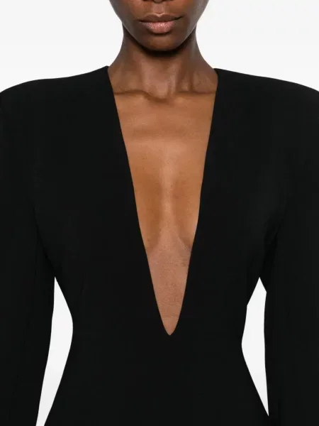 Rochie maxi Solace London lungă de costum negru