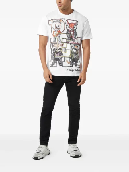 Tricou Philipp Plein alb