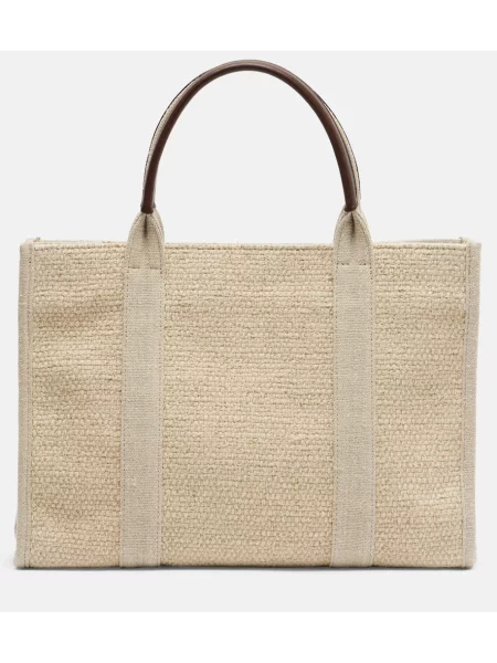 Geantă shopper The Row din piele bej