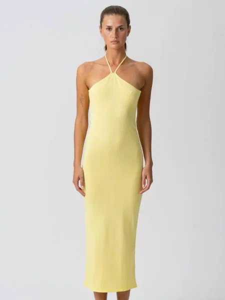 TEESHOPPEN Rochie Jasmin galben