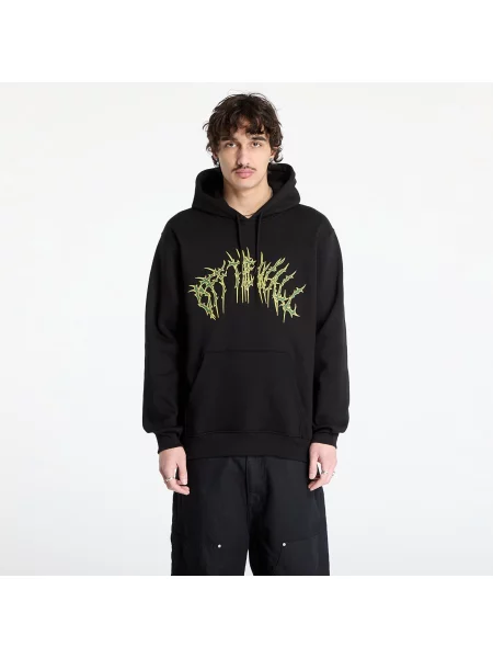 Суичър с качулка Vans с качулка с апликация черно
