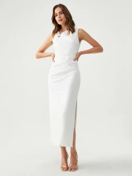 BWLDR Rochie KEIR' alb