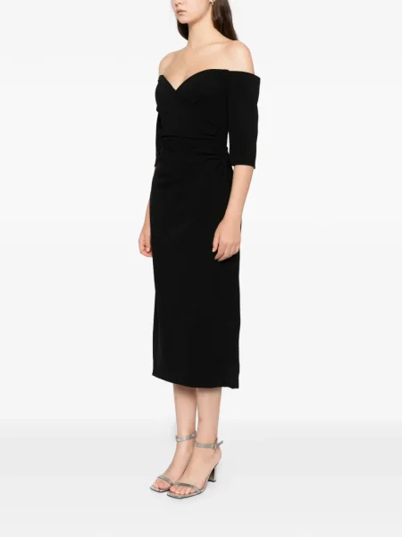 Rochie Amsale din crep de costum negru