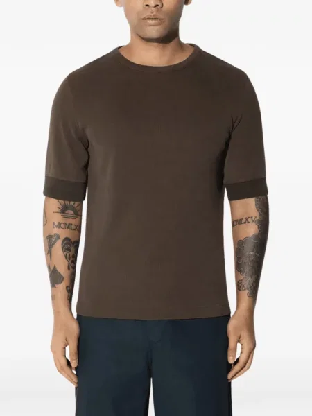 Scurt tricou Cdlp tricotate maro