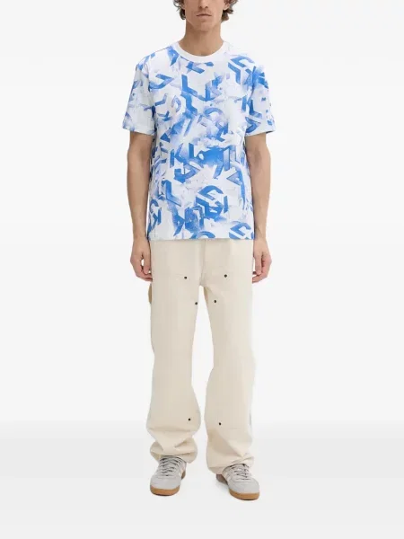 Tricou Karl Lagerfeld Jeans cu imagine alb