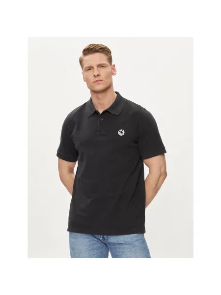 Save The Duck Polo majica Ovidio Regular Fit črna
