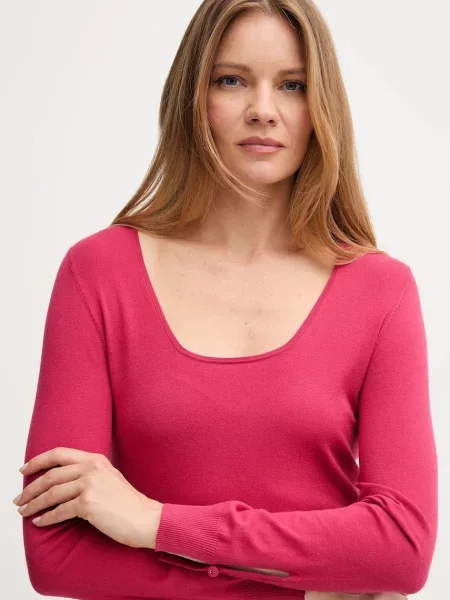 Светр United Colors of Benetton легкий рожевий
