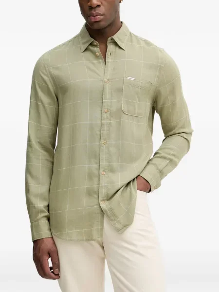 Lung cămașă Barbour verde