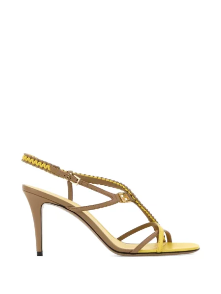 Sandale Fendi din piele galben