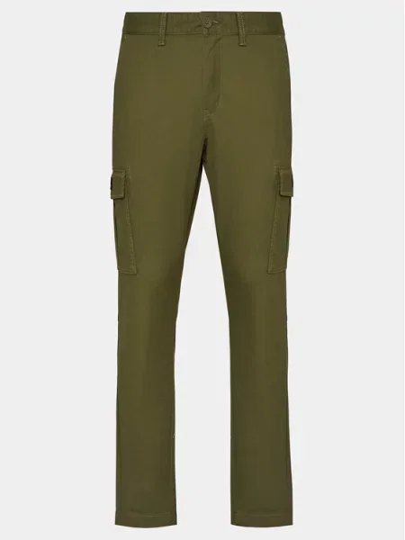 Tommy Jeans Kalhoty z materiálu Austin zelená