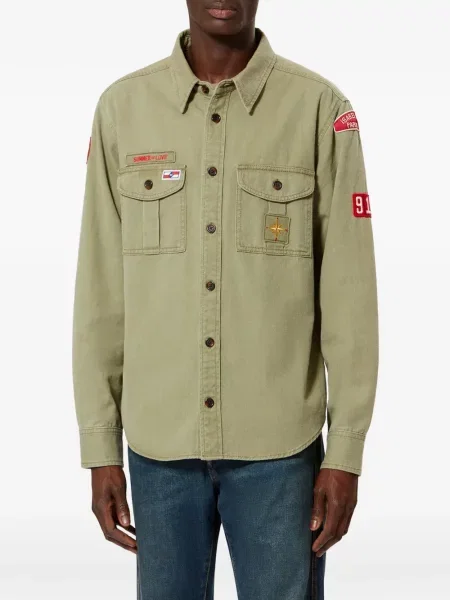 Košile Isabel Marant se záplatami zelená