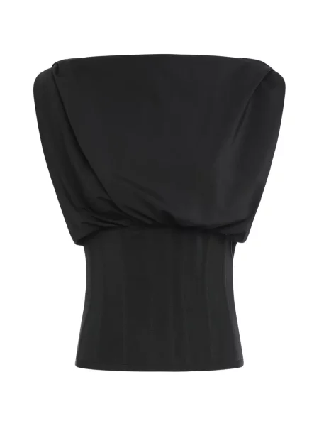 Top Frolov drapowany czarny
