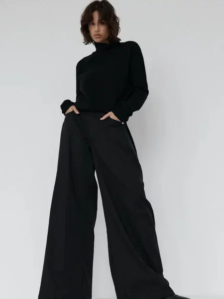 Muuv. Muuv pantaloni straight pentru femei negru