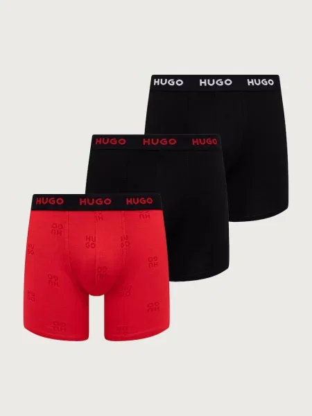 HUGO bokserki z BOXERBR TRIPLET DESIGN czerwone