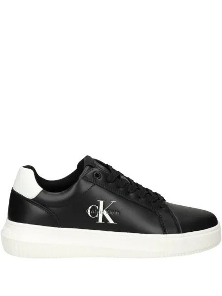 Sneakerși Calvin Klein Jeans din piele negru
