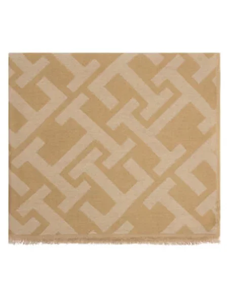 TOMMY HILFIGER Šal kamela / ecru bež