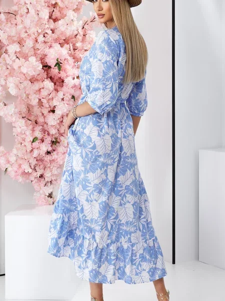 Сукня максі LadyLike софтшел блакитний