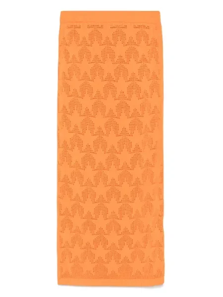 Spódnica maxi Akep żakardowa pomarańczowa