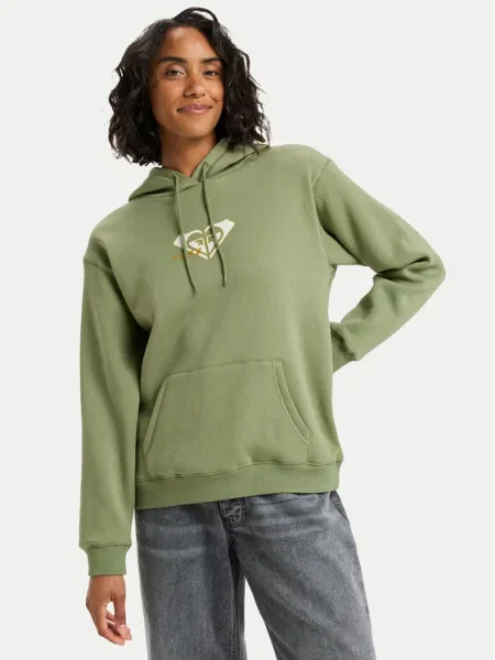 Roxy Bluză Vl Surf Stoked Hoodie Brushed kaki