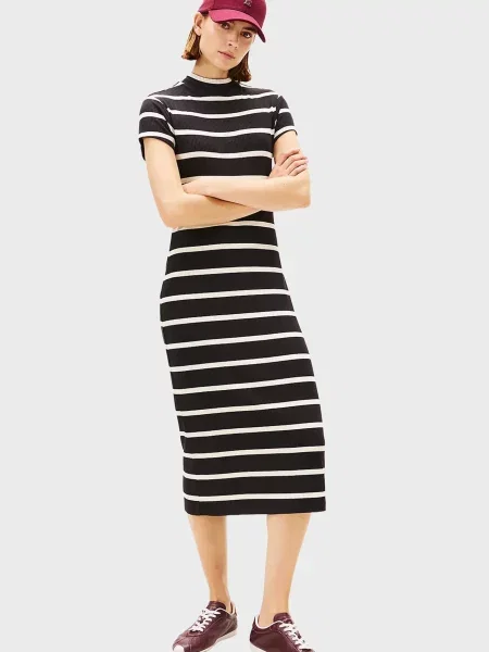 Смугаста сукня Tommy Hilfiger чорна