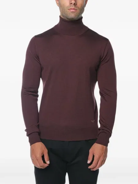 Pulover Emporio Armani de lână maro
