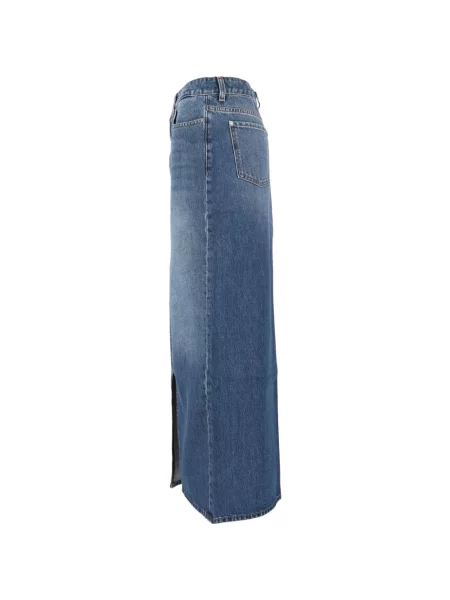 Fustă din denim 7 For All Mankind albastru