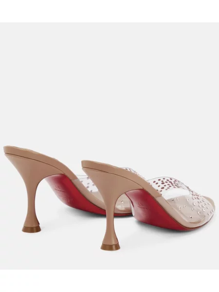 Papuci tip mules Christian Louboutin bej