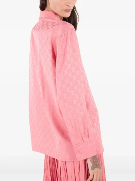 Cămașă Roberto Cavalli cu imagine lungă roz