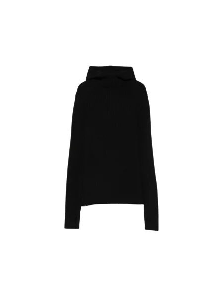Sweter The Frankie Shop wełniany z kapturem czarny