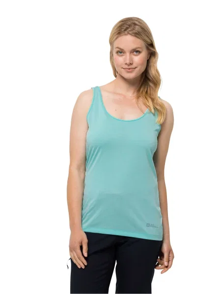 Dámske trekingové tričko Jack Wolfskin Pack & Go Tank blue modrá