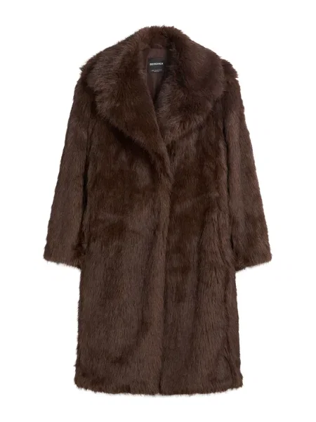 Bershka Zimski kaput tamno smeđa