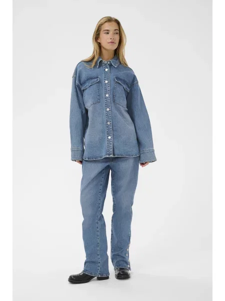 Kaffe Bluză denim albastru