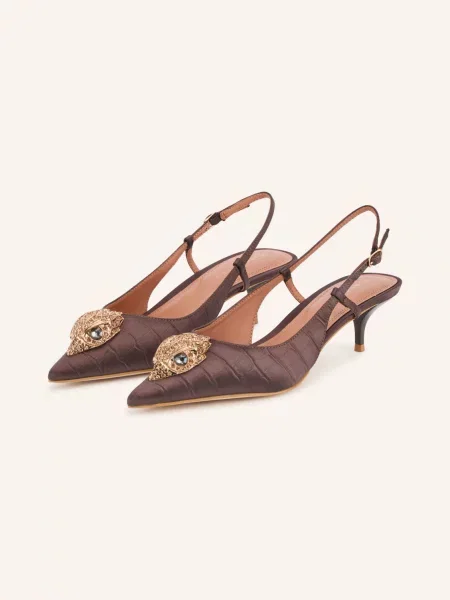 Lodičky Kurt Geiger s kamínky hnědé