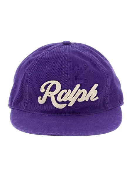 Czapka z daszkiem Polo Ralph Lauren z twillu z logo fioletowa