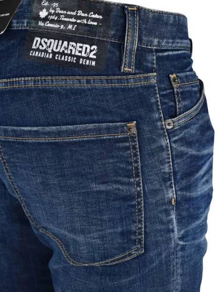 Blugi Dsquared2 cu 5 buzunare albastru