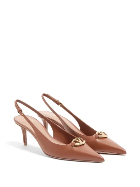 Pantofi cu toc Valentino Garavani slingback maro