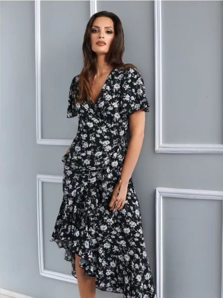 Сукня з квітковим візерунком чорний